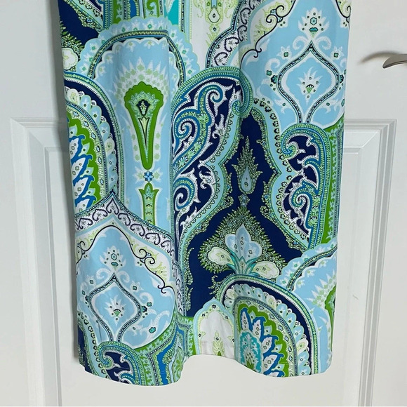J. McLaughlin Green and Blue Paisley Print Maxi Dress 29669 - Picture 12 of 15